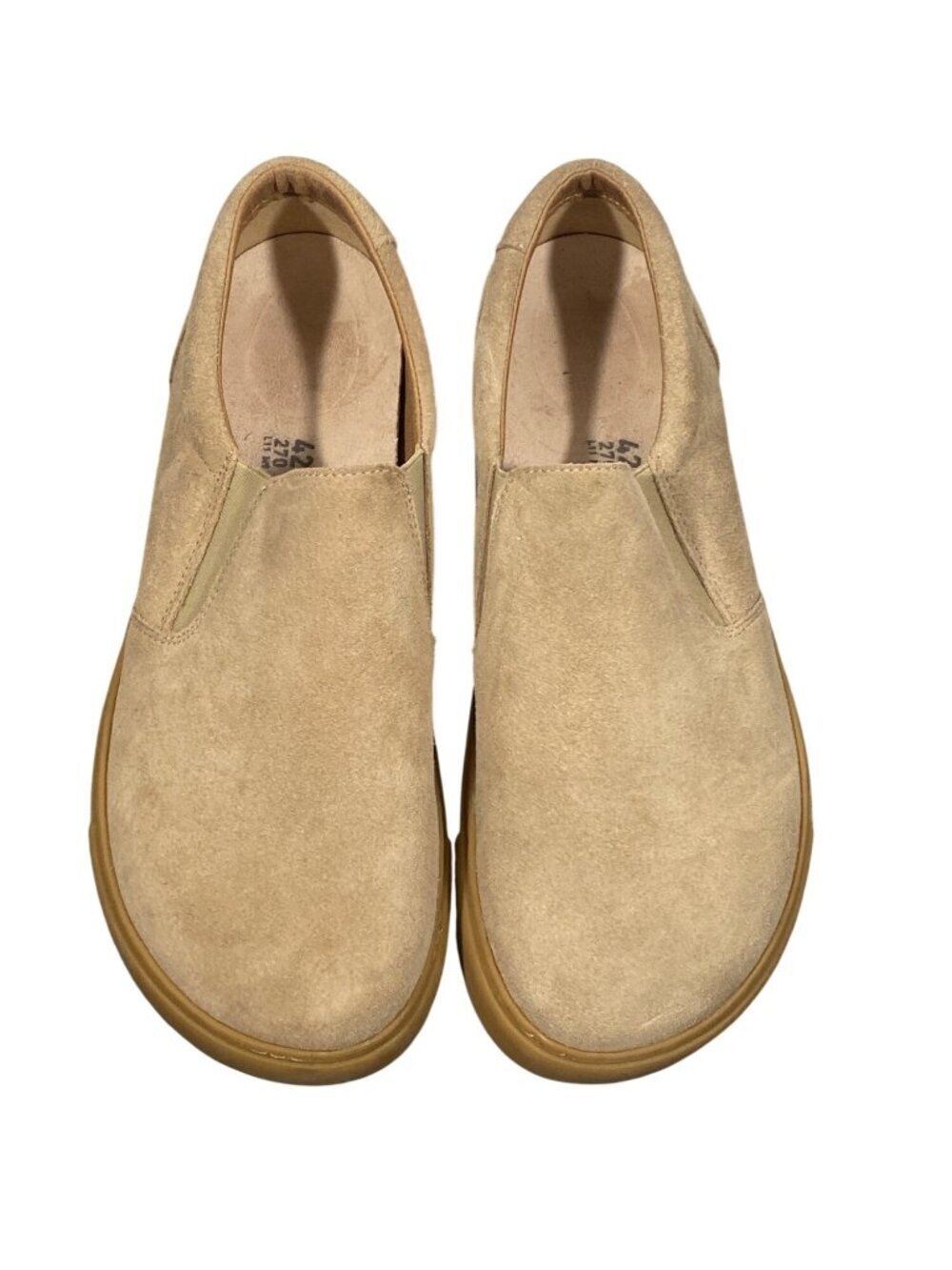 Birkenstock Oswego Slip-On Shoes Beige Suede Casual Comfort Lightweight Size 42